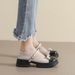 Platform Mary Jane Shoes Women's Word With French Bow Small Leather Shoes Thick Heel Single Shoes Women_vogvips.com