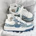Womens And Shock Absorbing Men Black White Jacquard Canvas Sneakers Low Top Casual Skate Shoes_vogvips.com