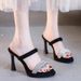 High-heeled Shoes For Petite Women That Don't Tire The Feet, 2024 European And American Summer New Style, Rhinestone_vogvips.com