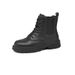 Martin Children Winter New Versatile Slimming Leather Surface Waterproof Thick Sole With Plush Warm Cotton Boots_vogvips.com