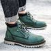 Men's High-top Shoes Leece Warm Short Boots Wear-resistant Casual Martin Boots Men's Shoes_vogvips.com