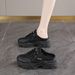 High-quality Casual Sports Women's Shoes, Popular Backless Slip-on Mules, Summer Breathable Hollow Mesh Trendy Shoes_vogvips.com