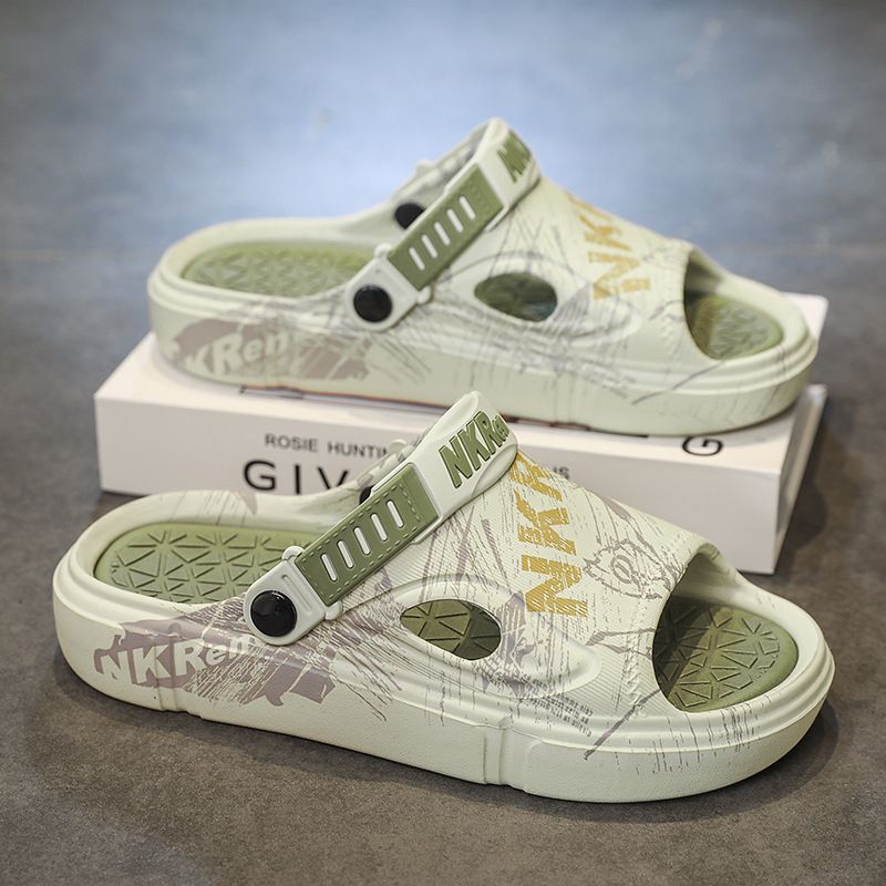 Men's Summer Slippers For Outdoor Wear, With A Sense Of Stepping On Poop, Sporty Driving, Anti Slip And Odor Prevention,_vogvips.com