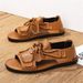 Cross-border Plus-size Summer Men's Sandals With Unique Design, Handmade Roman Sandals, Fashionable Casual Beach Shoes_vogvips.com