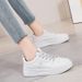 Women's White 2026 Spring New Model, Soft-soled, Comfortable The Feet, Versatile For Students, Thick-soled Shoes, Sports_vogvips.com