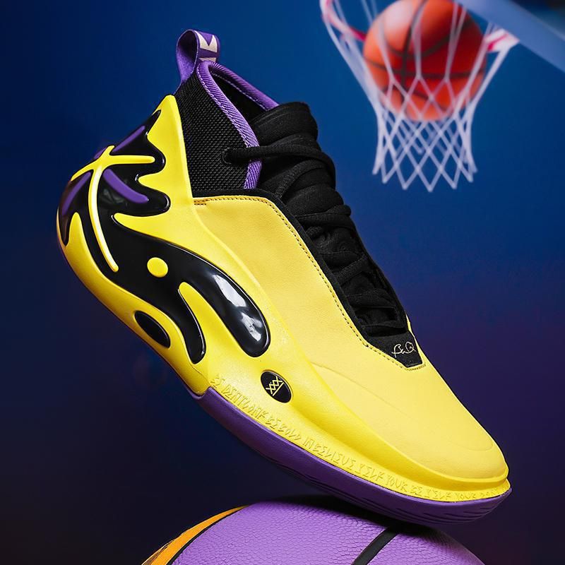 Basketball shoes for men and women anti-slip wear absorbing shock actual combat light soft sole mesh surface breathable student sports shoes_vogvips.com