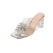 2026 New Crystal Fireworks Fairy Shoes Thick-Heeled For Women, Fashionable And Elegant Slip-On Sandals_vogvips.com