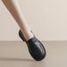 Platform Loafers For Women With One Foot, Black Retro Small Leather Shoes, Thick Heel And Soft Sole Single Shoes For Women_vogvips.com