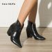 Autumn/Winter Women's Pointed Toe Chunky Heel Ankle Boots - Fashionable Bare Booties For Casual & Office Wear_vogvips.com
