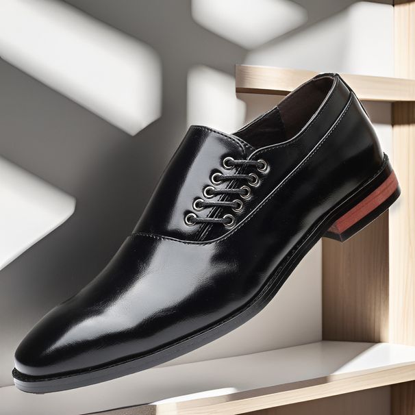TerraStride Large Size New Men's British Business Formal Leather Versatile Side Lace-up Casual Shoes_vogvips.com