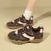 Retro Women's Chunky Sneakers 2025 Round Toe Soft Sole Dad Shoes Fashion Casual Shoes_vogvips.com