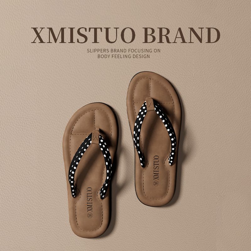 Women's Summer Flip-Flops Fashion 2025 New Flat Toe Clip-On Sandals Beach Shoes_vogvips.com