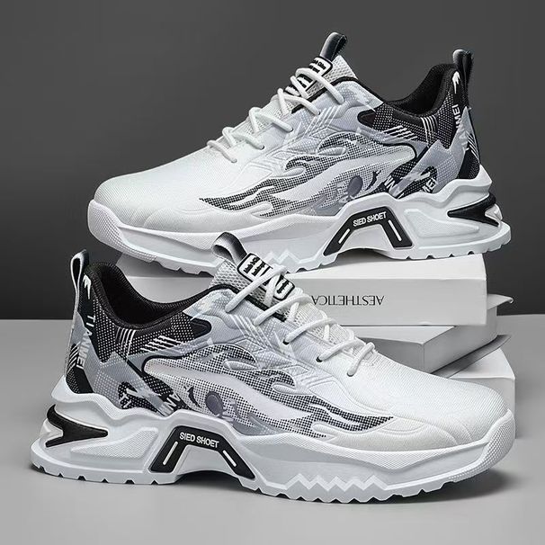 Men's 2026 Spring New Model, Mesh Upper, Height-increasing, Versatile, Thick-soled Trendy Shoes, Soft Sole,_vogvips.com