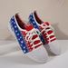 Flat Bottomed Single In Autumn, Large Size, Breathable, Color Blocked, Front Lace Up, Lightweight Fly Woven Sports Shoes_vogvips.com