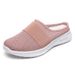 Women's Shoes Casual Shoes Fly-woven Breathable Flats Bag Head Half Slippers Single Shoes_vogvips.com