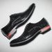 Pointed Men's Business Formal And Casual Low Cut Crocodile Pattern Leather Surface, Fashionable Wedding Shoes, Single Surface, Shoes,_vogvips.com