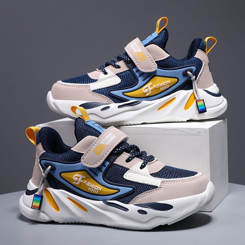 Boys' Sneakers Spring Running Shoes CuHK Kids' Net Leather Casual Shoes Anti-slip And Wear-resistant_vogvips.com