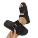 Women's plus Size Hollowed out One Strap Platform Sandals Summer New Style Beach Sandals_vogvips.com