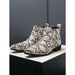 Martin New Men's British Style Snake Patterned Mongolian Boots, Short Tube, Large Size, High Top Leather Boots, Tube, Size,_vogvips.com
