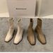 High-End White Martin Ankle French Style Short Spring Summer New Fleece-Lined Slim Boots For Women_vogvips.com