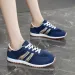 Blue Sports Summer New Round Head Color Matching Sneakers Lace-up Soft Sole Anti-slip Wear-resistant Flat Shoes_vogvips.com