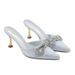 Women's Shoes Autumn Style Sexy Pointed Toe Outerwear Rhinestone High Heels Women's Simple Closed Toe Bow Stiletto Mules_vogvips.com