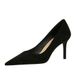 7236-8 Fashionable And Minimalist Slimming Women's Shoes With Thin Heels, Shallow Mouth, Pointed Suede Single Shoes,_vogvips.com