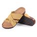 Kidmi 2025 New Home Sandals Women Suede Clogs Soft Leather Mules Cork Antislip Beach Slippers_vogvips.com