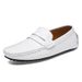 New leather bean shoes men's leisure driving shoes soft sole fashion set feet with lazy shoes_vogvips.com