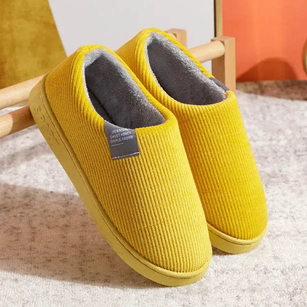 Home Slippers, Women's Bags, Winter Indoor Home Insulation, Thick Soled Plush Cotton Shoes,_vogvips.com