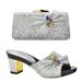 Bow Decoration Chunky Heel Round Toe Sandal Flash Diamond Pack Party Wear Shoes Bag Set_vogvips.com