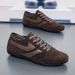Men's Casual Breathable Flat Shoes Fashionable Retro Style Lace-Up Athletic Loafers_vogvips.com