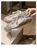 Wishing Girl Bowknot Ballet Training For Women 2025 Summer New Sports Casual Retro Silk Surface White Shoes_vogvips.com