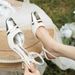Sheepskin Version ~ Small Fragrance Style Chunky Heel Sandals For Women 2024 Spring Summer New Camellia Embroidered_vogvips.com