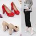 wangjia Wangjia Four Seasons Formal Work Women S Large Size Black High Heels Etiquette Round Toe Chunky Heel_vogvips.com