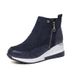 Fashionable Plus Size 2020 Winter New Korean Wedge Women's Sports Style Single Shoes Heel Snow Boots_vogvips.com