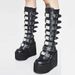 Cross-Border New Long Tube Martin 2022 Autumn Winter Metal Buckle Strap Thick Sole 11CM High Heel Large Size_vogvips.com