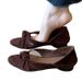 Retro-chic Cross-strap Knotted Sandals Women, 2025 New Model, Round Toe, Chunky Heel, Slip-on Roman Shoes For Commuting_vogvips.com