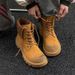 Vintage Tooling Martin Boots Casual Couple Big Head Boots Thick Heel Short Boots_vogvips.com