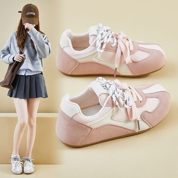 Retro German Training Little White Female Students Platform Heightening Casual Street Shooting Shoes_vogvips.com