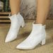 326-86 Casual Fashion Pointed Coarse Heel Shows Height, Leg Length Elegance, Versatile Women's Boots_vogvips.com