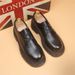 New Men's Genuine Work Large Toe Business Leather Shoes Trendy Fashion Thick Sole Loafers_vogvips.com