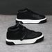 Men's Trendy White Sneakers High Top Soft Soled Casual Shoes Korean Style Thick Soled Autumn 2025 New_vogvips.com