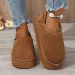 Women's Snow 2024 New Winter Plus Fleece Short Elastic Boots For Cold Warm And Thick Soft Sole Increase Cotton Shoes_vogvips.com