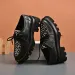 Casual Running Sneaker Designer Stylish Black Leather Platform Shoes With Polka Dot Lace Up Detail OKIMOZ Big Size_vogvips.com
