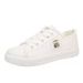 Women's White Canvas Slip-On Sneakers Breathable Korean Style Versatile Casual Shoes For Spring_vogvips.com