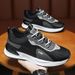 Spring New Breathable Leather Men's Versatile Thick Soled Sneakers Casual Running Dad Trendy Shoes_vogvips.com