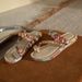 New Stylish Wooden Bead Rhinestone Bohemian Wedge Heel Comfortable Plus-size Sandals_vogvips.com