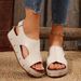 Women's Summer Platform Fish Mouth Sandals Large Size Velcro Fish Mouth Sandals_vogvips.com