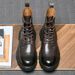 European Warm Series New Fleece-Lined British Style High-Top Leather Men's Martin Mid-Top Work Boots, Trendy Motorcycle Boots_vogvips.com